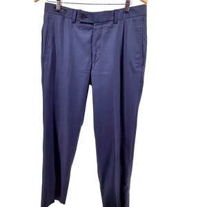 Ted Baker Jefferson‎ Pants Mens 32R Blue Wool Dress Trousers Flat Front